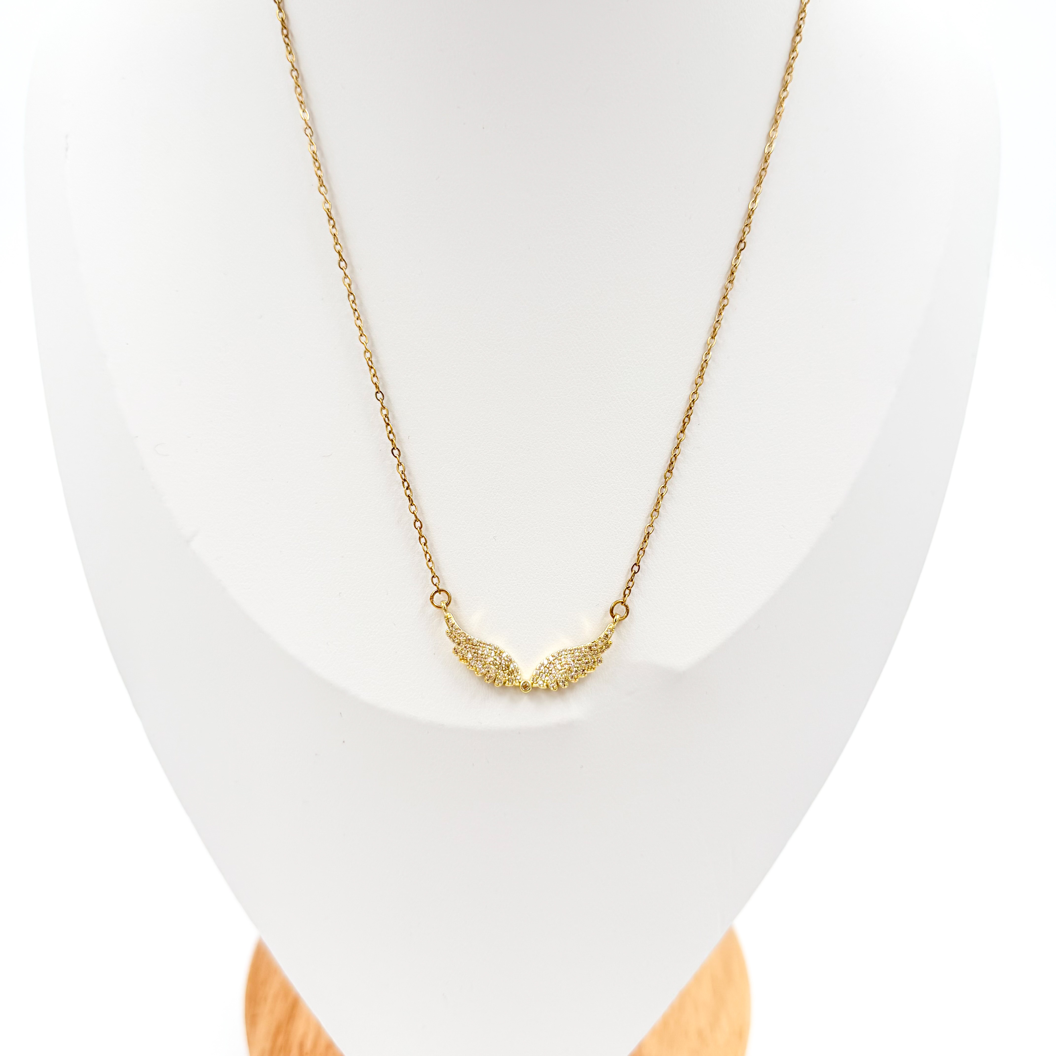 Κολιέ ατσάλινο angel σε χρυσό