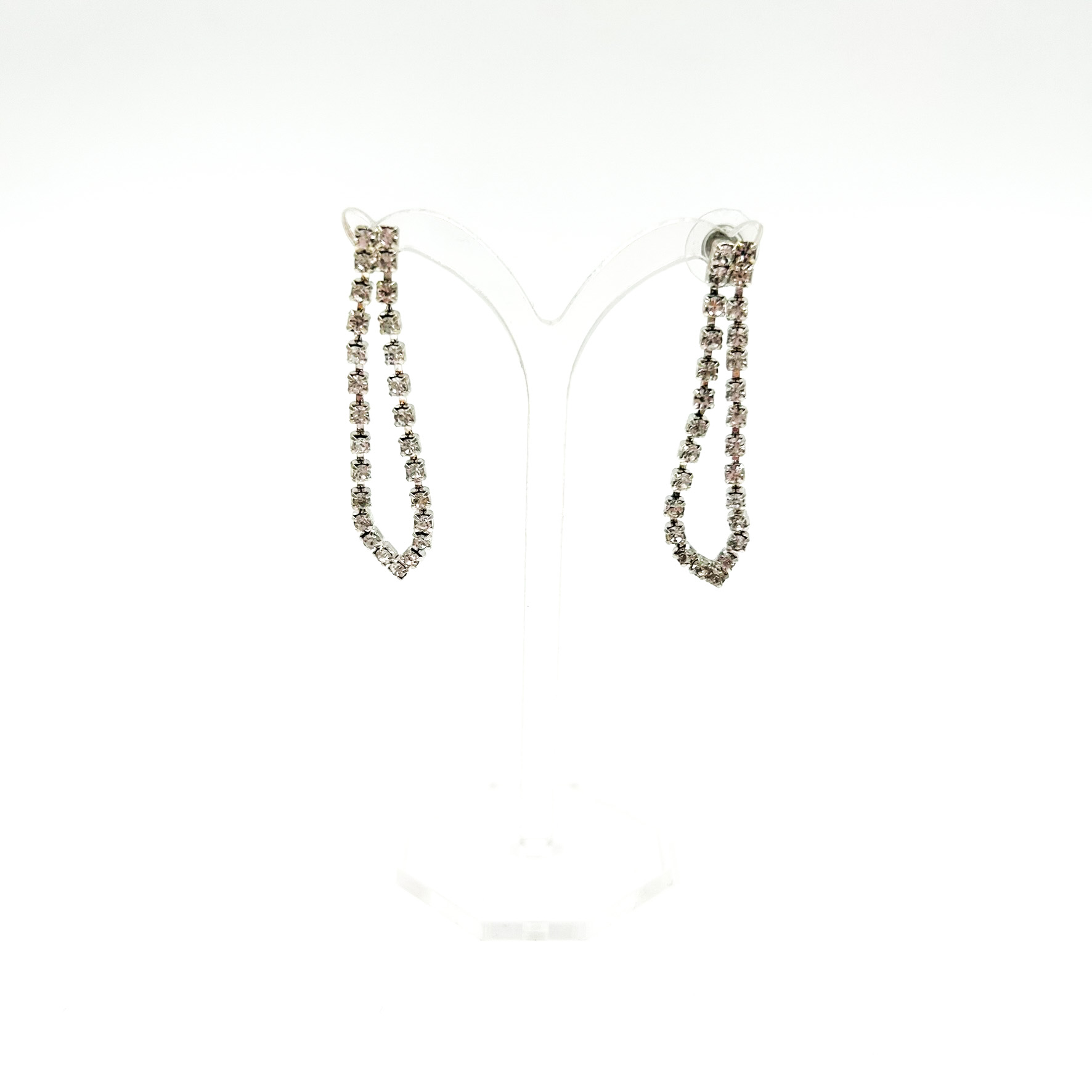 Κρεμαστά σκουλαρίκια με ζιργκόν ασημί 