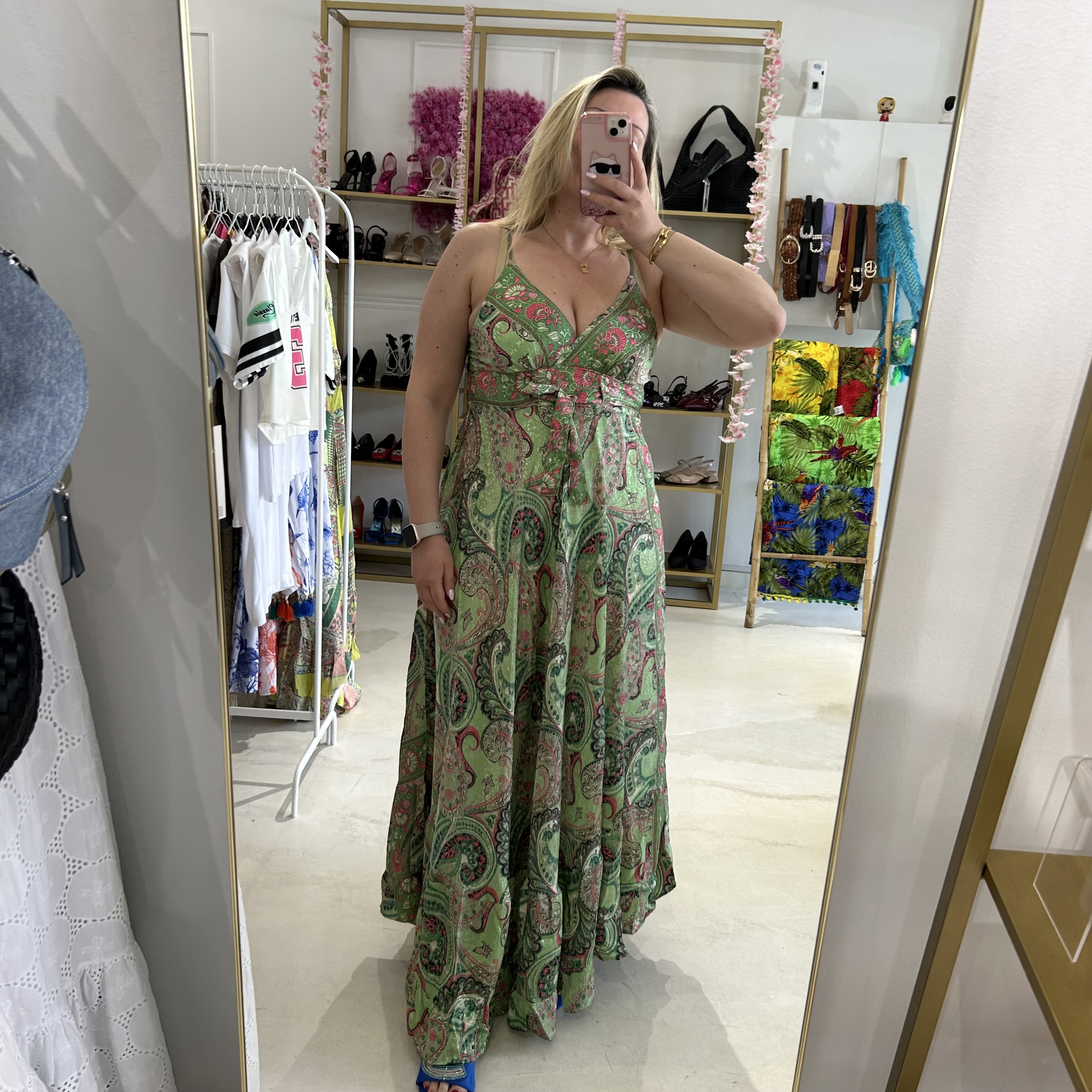 Φόρεμα boho με κορδέλες