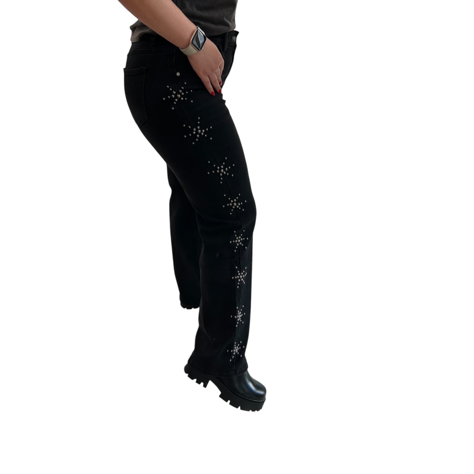 Παντελόνι Jean Μαύρο με τρουκς Παντελόνι Jean Μαύρο με τρουκς