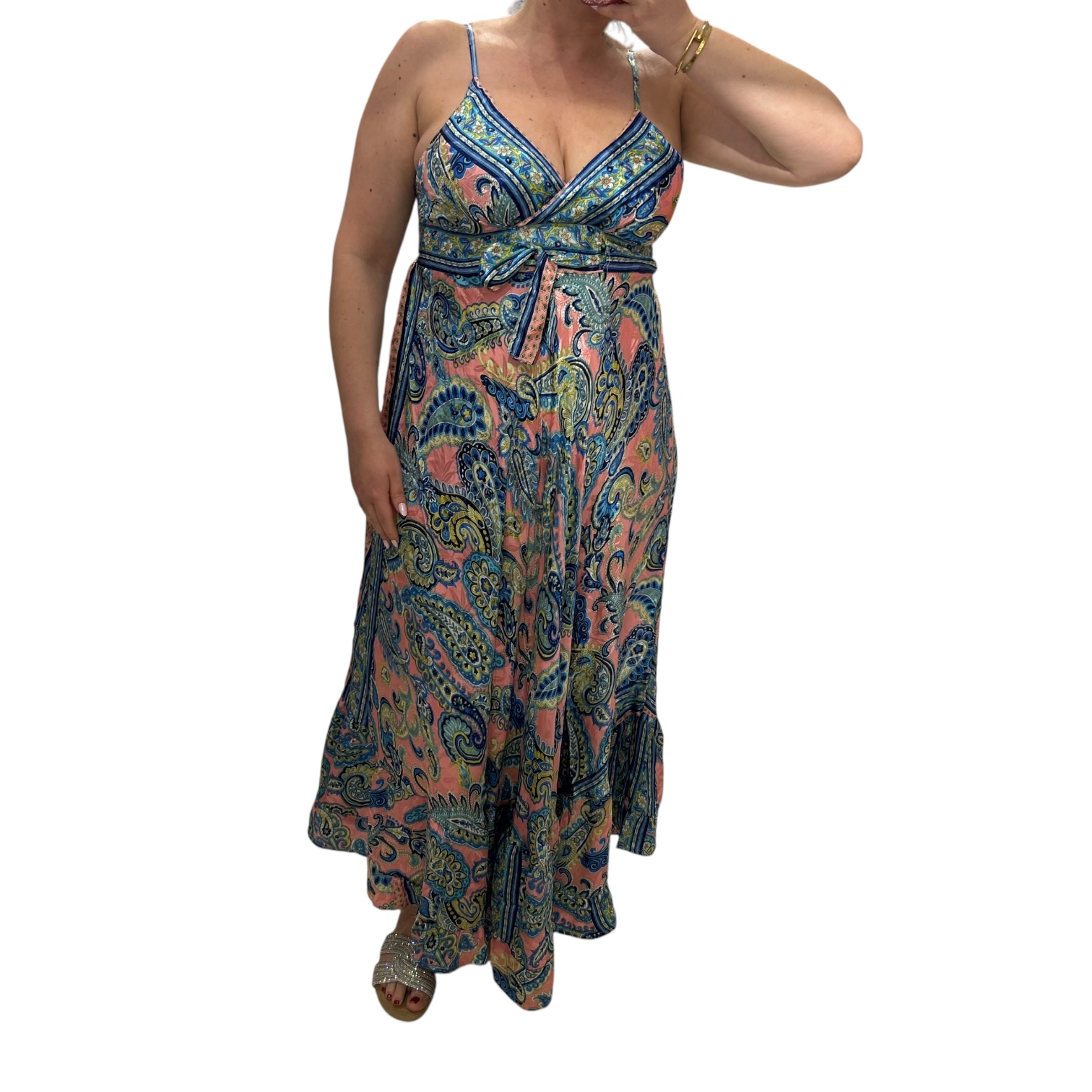 Φόρεμα boho με κορδέλες