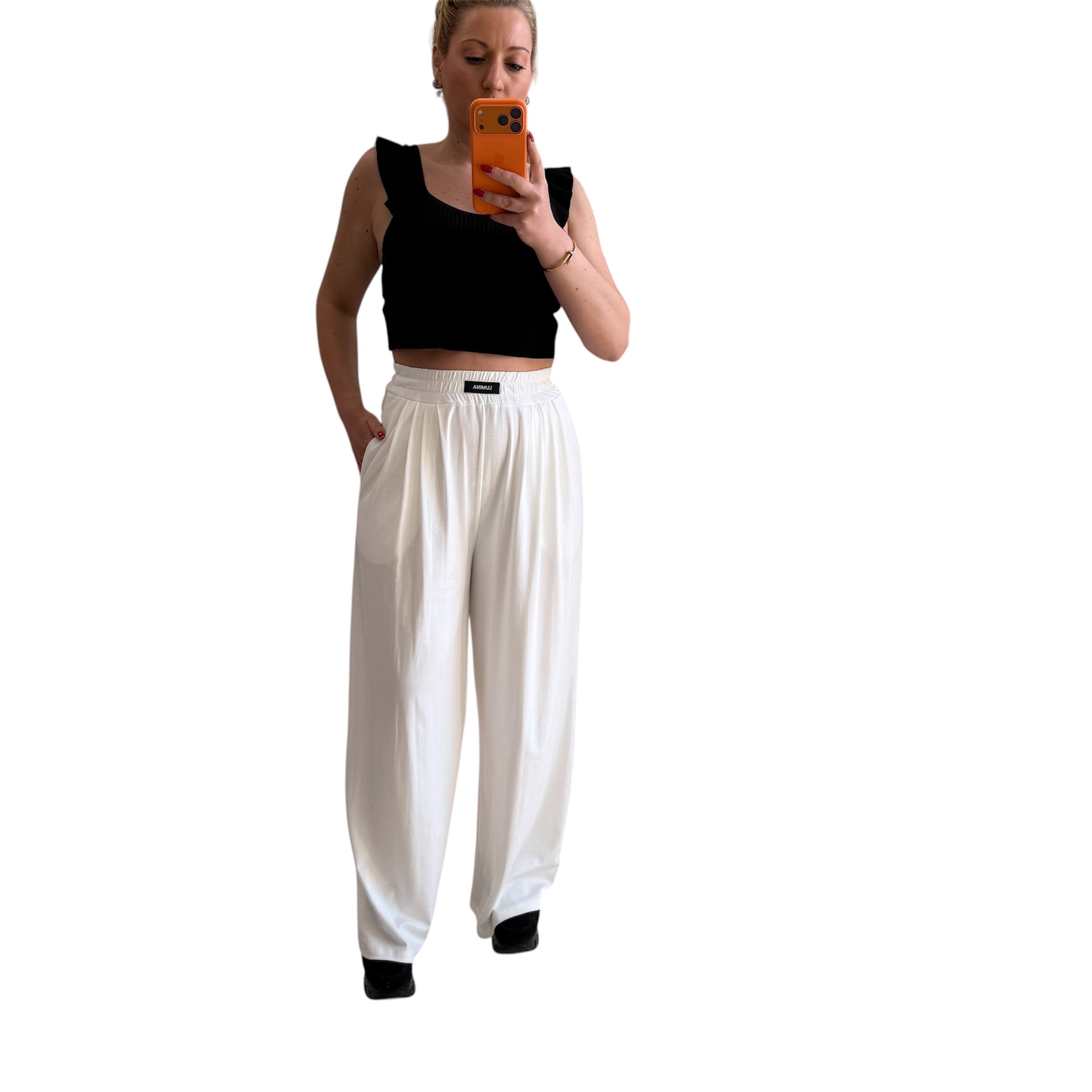 Lumina παντελόνι λευκό