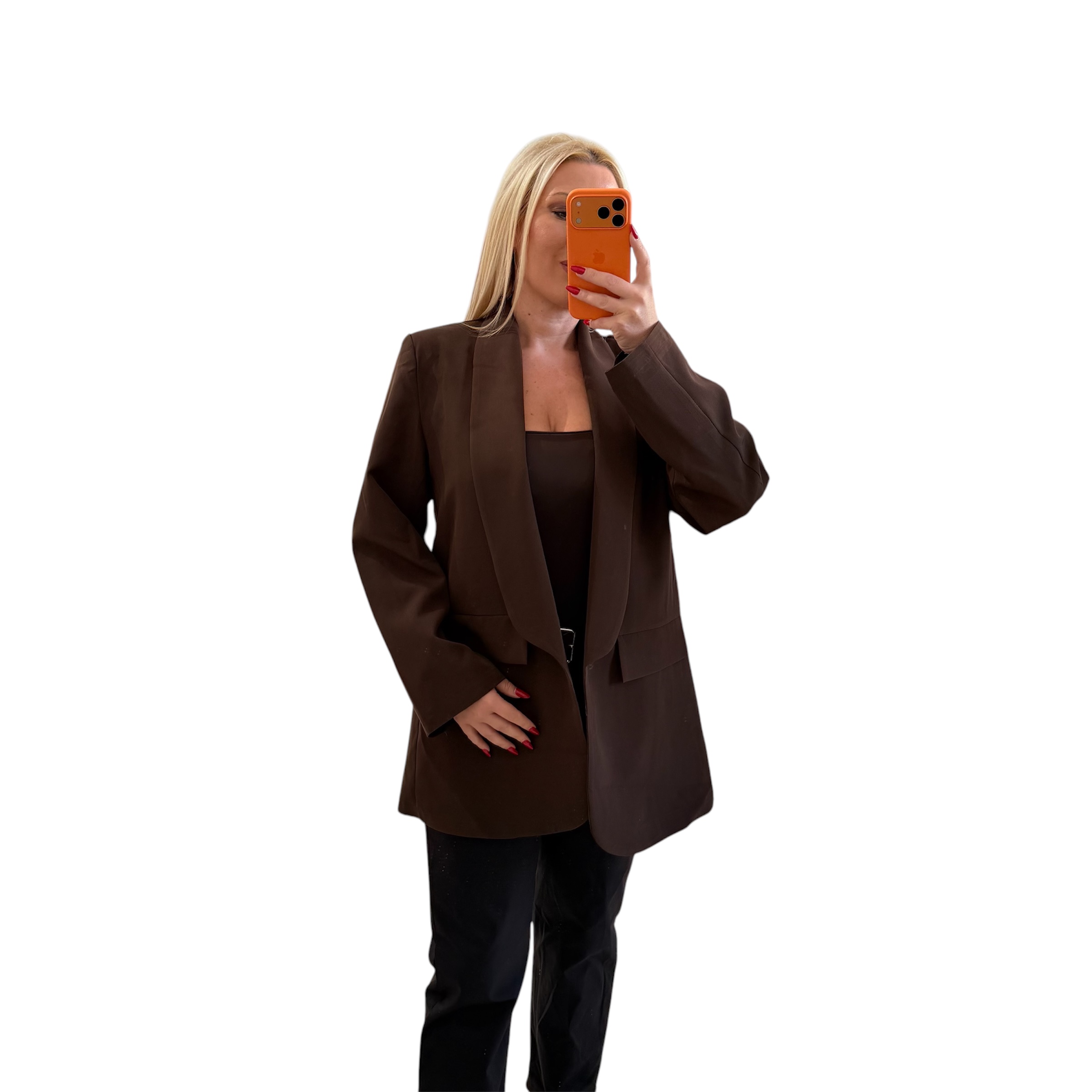 Σακάκι καφέ oversized
