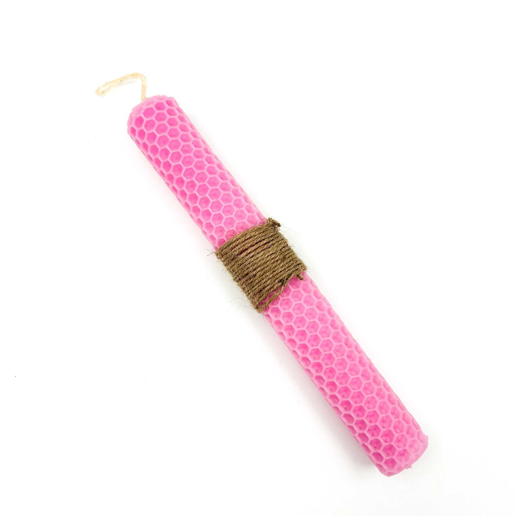 Χειροποίητη Πασχαλινή Λαμπάδα από αγνό μελισσοκέρι ροζ