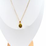 Κολιέ ατσάλινο χρυσό ακτινίδιο