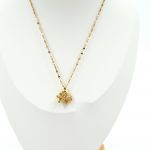 Κολιέ ατσάλινο ελεφαντάκι με στρας χρυσό