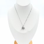 Κολιέ ατσάλινο ελεφαντάκι με στρας ασημί