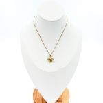 Κολιέ ατσάλινο μελισσούλα με στρας χρυσό