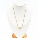 Σετ ατσάλινο κολιέ με σκουλαρίκια χρυσό