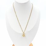 Σετ ατσάλινο κολιέ με σκουλαρίκια χρυσό πλανήτης