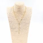 Κολιέ ατσάλινο αλυσίδα λεπτή σε σχήμα Y