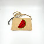 Τσαντάκι φάκελος ψάθινο με σχέδιο καρπούζι Τσαντάκι φάκελος ψάθινο με σχέδιο καρπούζι