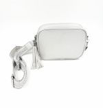 Τσάντα χιαστί ασημί