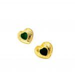 Love earrings green