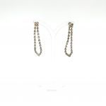 Κρεμαστά σκουλαρίκια με ζιργκόν ασημί 