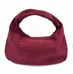 Τσάντα σουέτ τύπου BOTTEGA VENETA μπορντό xlarge μέγεθος
