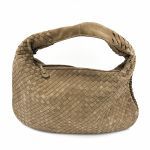 Τσάντα σουέτ τύπου BOTTEGA VENETA μπεζ του πούρου xlarge μέγεθος