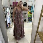 Φόρεμα boho με βολάν