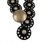 Ζώνη μαύρη με χρυσή αγκράφα Bohemian style