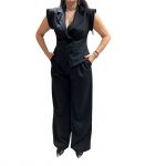 Σετ κοστούμι με παντελόνι και γιλέκο μαύρο