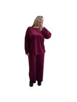 Σετ βελουτέ φόρμα μπορντό