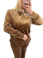 Σετ βελουτέ με στρας μπεζ