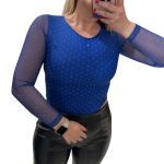 Κορμάκι μπλε με στρας