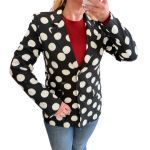 Σακάκι πουά ασπρόμαυρο