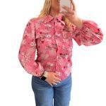 Φλοράλ πουκάμισο ροζ