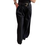 Παντελόνι μαύρο με χρυσή ζώνη