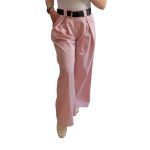 Παντελόνι ροζ με χρυσή ζώνη