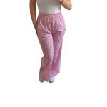 Παντελόνι λεοπάρ ροζ με ρίγα λευκή