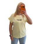 T-Shirt κοντομάνικο με στρας κίτρινο φτερά