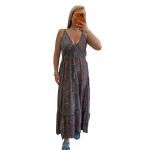 Φόρεμα boho με βολάν στήθος έως 130 εκ