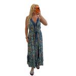 Φόρεμα boho με βολάν στήθος έως 130 εκ