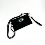 Τσαντάκι φάκελος μαύρο σουέτ με σχέδιο μάτι με στρας	 Τσαντάκι φάκελος μαύρο σουέτ με σχέδιο μάτι με στρας