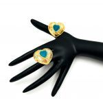 Love earrings blue