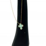Necklace cross blue