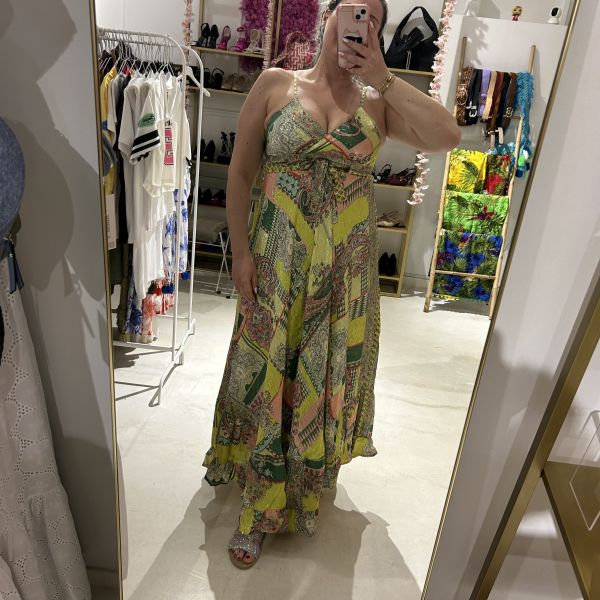 Φόρεμα boho με κορδέλες