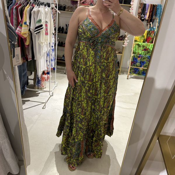 Φόρεμα boho με κορδέλες