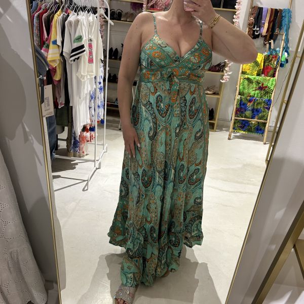 Φόρεμα boho με κορδέλες