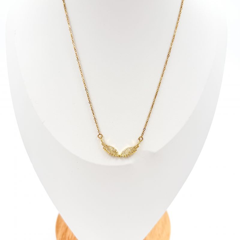 Φωτογραφία από Κολιέ ατσάλινο angel σε χρυσό