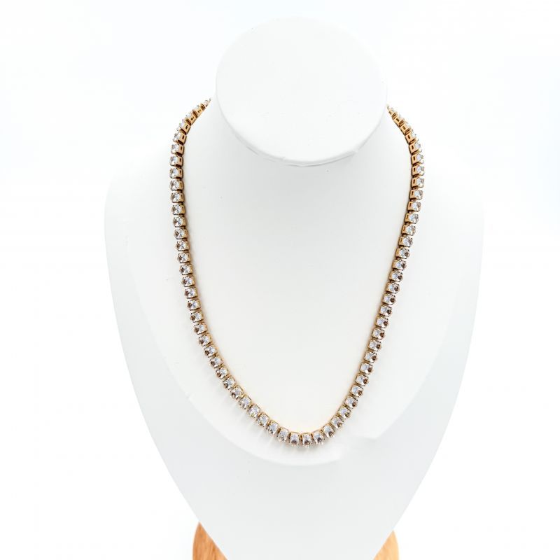 Φωτογραφία από Κολιέ ατσάλινο χρυσό με στρας