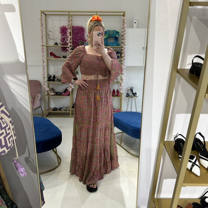 Φωτογραφία από Σετ boho crop top και μάξι φούστα