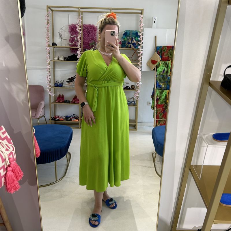 Φωτογραφία από Midi φόρεμα lime
