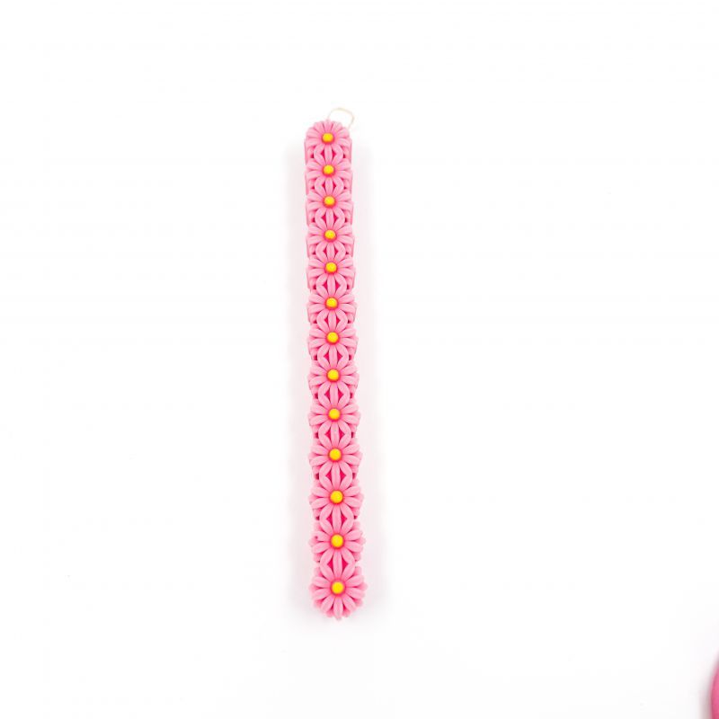 Φωτογραφία από Χειροποίητη Πασχαλινή λαμπάδα μαργαρίτα ροζ