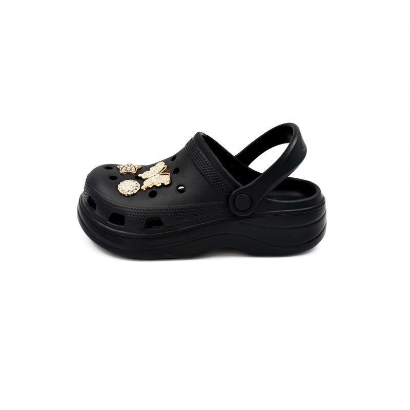 Φωτογραφία από Παντόφλες σαμπό τύπου Crocs μαύρο