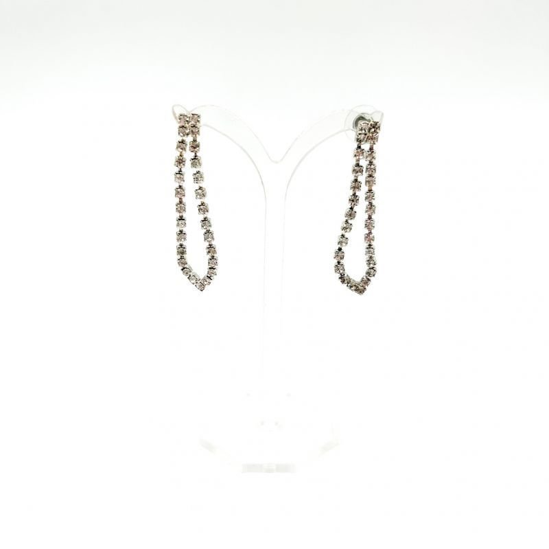 Φωτογραφία από Κρεμαστά σκουλαρίκια με ζιργκόν ασημί 