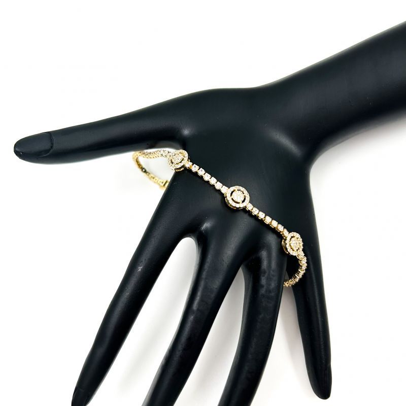 Βραχιόλι ατσάλινο με στρας χρυσό Φωτογραφία από Βραχιόλι ατσάλινο με στρας χρυσό