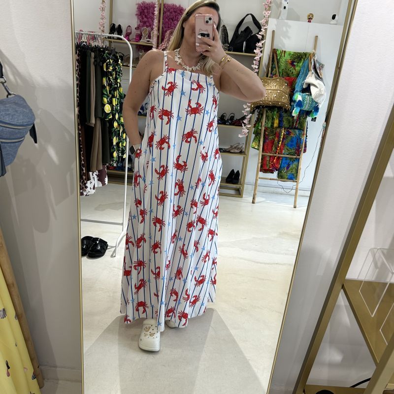 Φωτογραφία από Φόρεμα με καβούρια λευκό